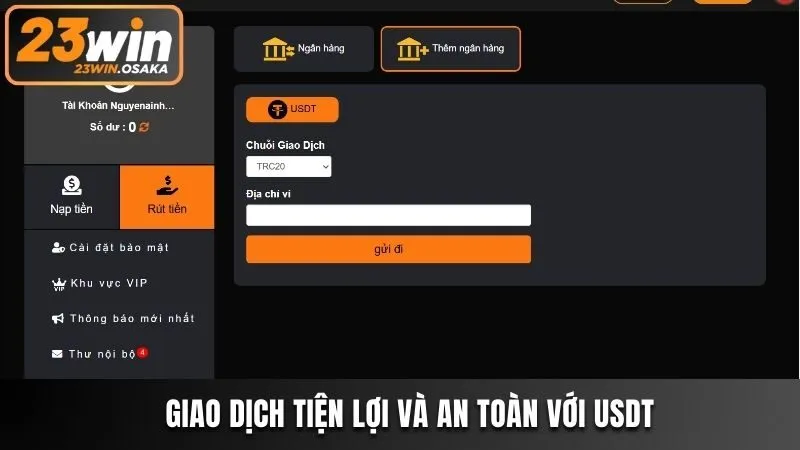 Giao dịch tiện lợi và an toàn với USDT