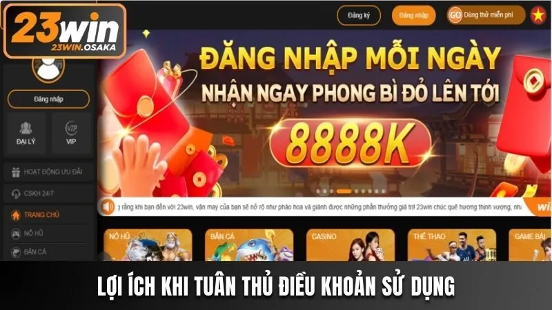 Lợi ích tuân thủ điều khoản sử dụng 